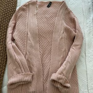 Pink Alya Open Cozy Cardigan | Size Medium